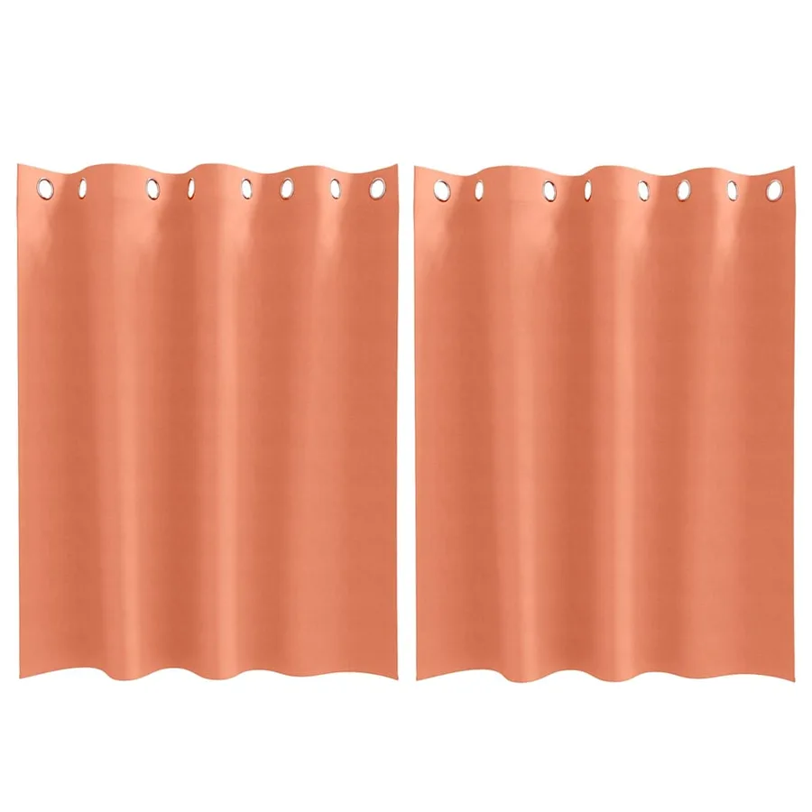 Rideaux occultants avec anneaux 2 pcs Couleur terre cuite - 2
