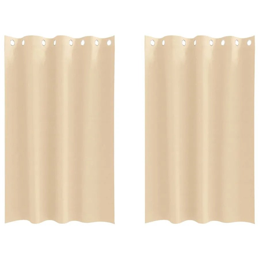 Rideaux occultants avec anneaux 2 pcs Crème 175 x 140 cm - 2