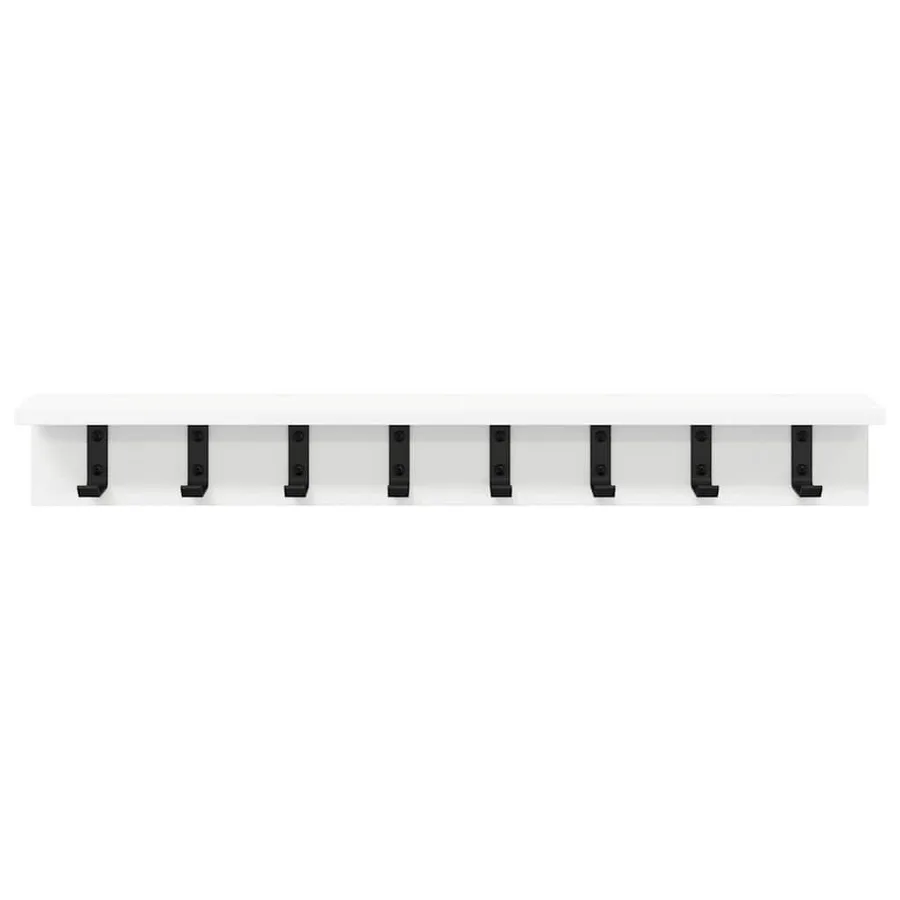 Porte-manteau mural Blanc 80 x 10,5 x 10,5 cm Bois d'ingénierie - 5