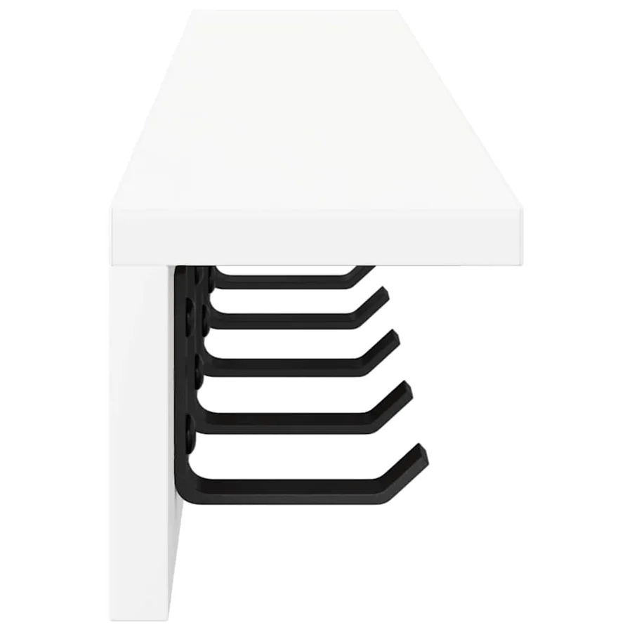Porte-manteau mural Blanc 80 x 10,5 x 10,5 cm Bois d'ingénierie - 6