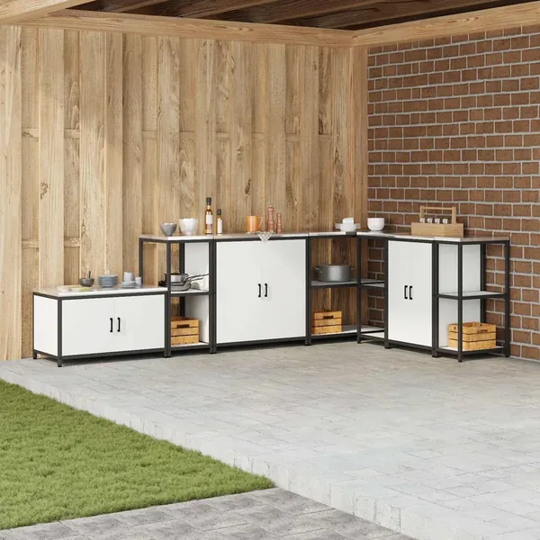 Rangement de cuisine HATTEM Blanc 40 x 50 x 92 cm Acier