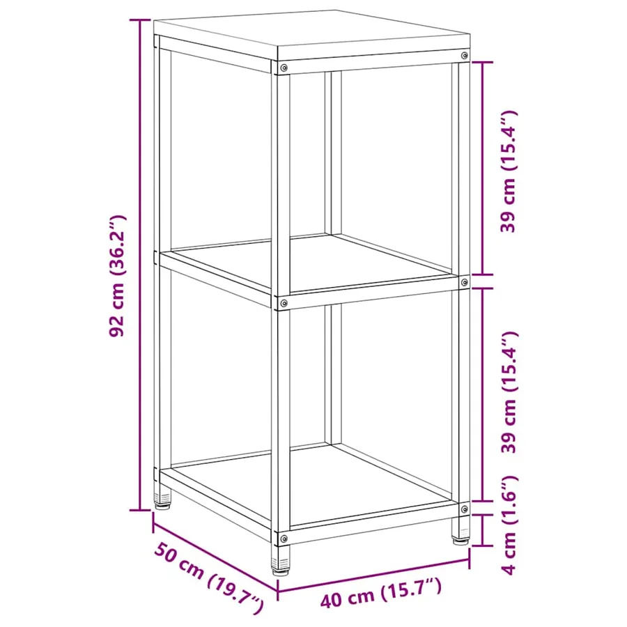 Rangement de cuisine HATTEM Blanc 40 x 50 x 92 cm Acier - 18