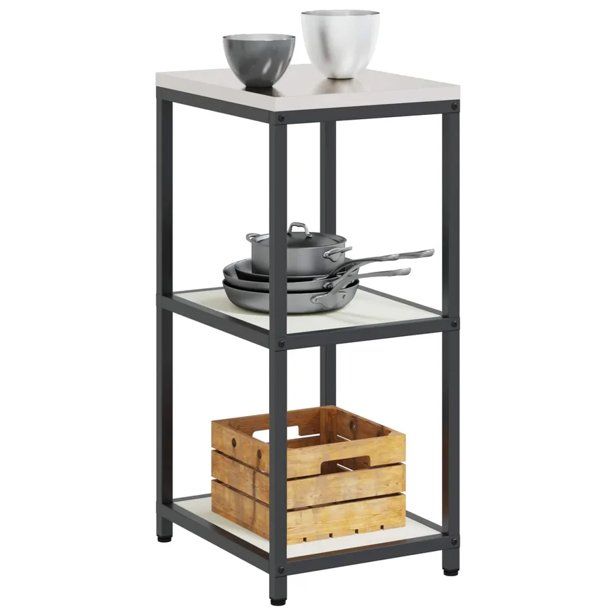 Rangement de cuisine HATTEM Blanc 40 x 50 x 92 cm Acier - 3