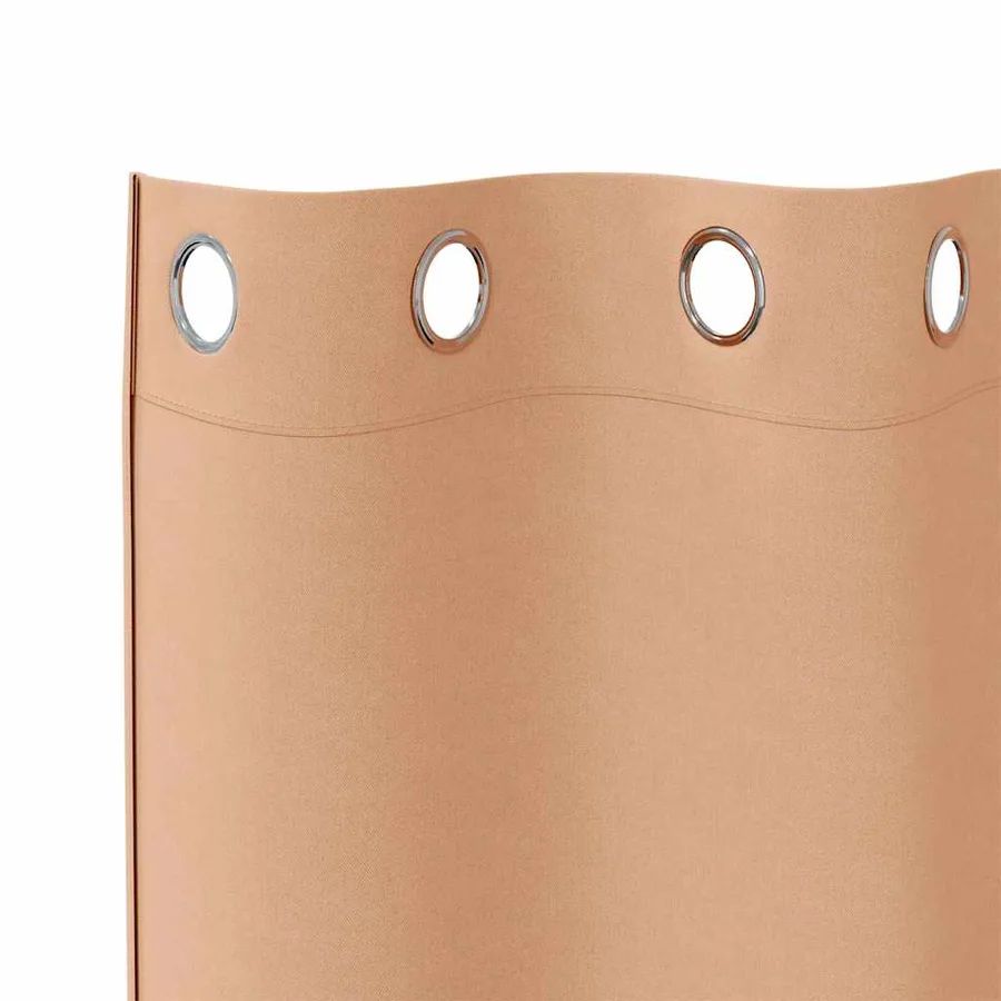 Rideaux occultants avec anneaux 2 pcs Marron Clair 175 x 140 cm - 5