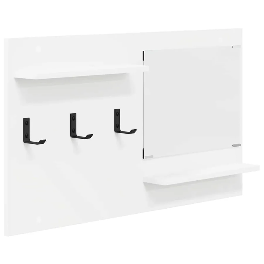 Porte-manteau mural Blanc 90 x 10 x 50 cm Bois d'ingénierie - 2