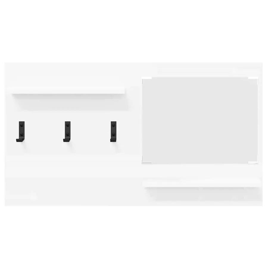 Porte-manteau mural Blanc 90 x 10 x 50 cm Bois d'ingénierie - 5