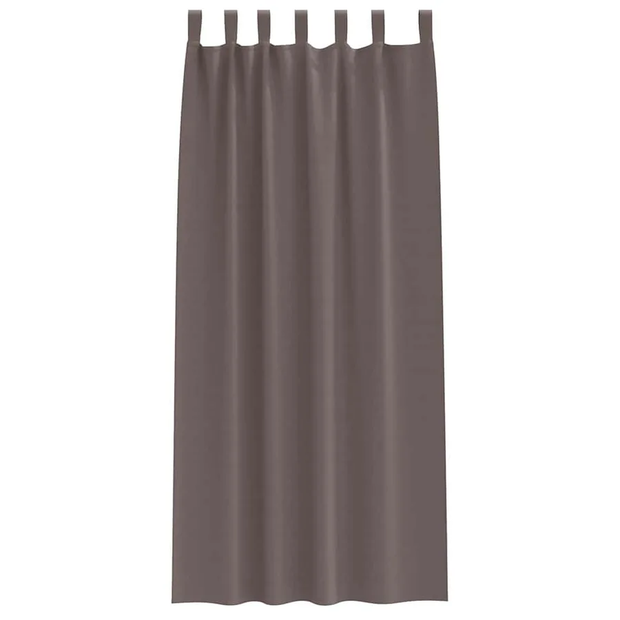 Rideaux occultants avec anneaux 2 pcs Marron foncé 245 x 140 cm - 4