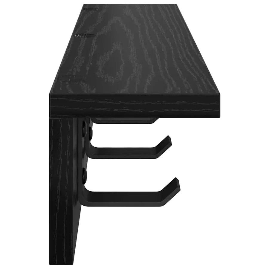Porte-manteau mural Chêne noir 60 x 10,5 x 10,5 cm - 6