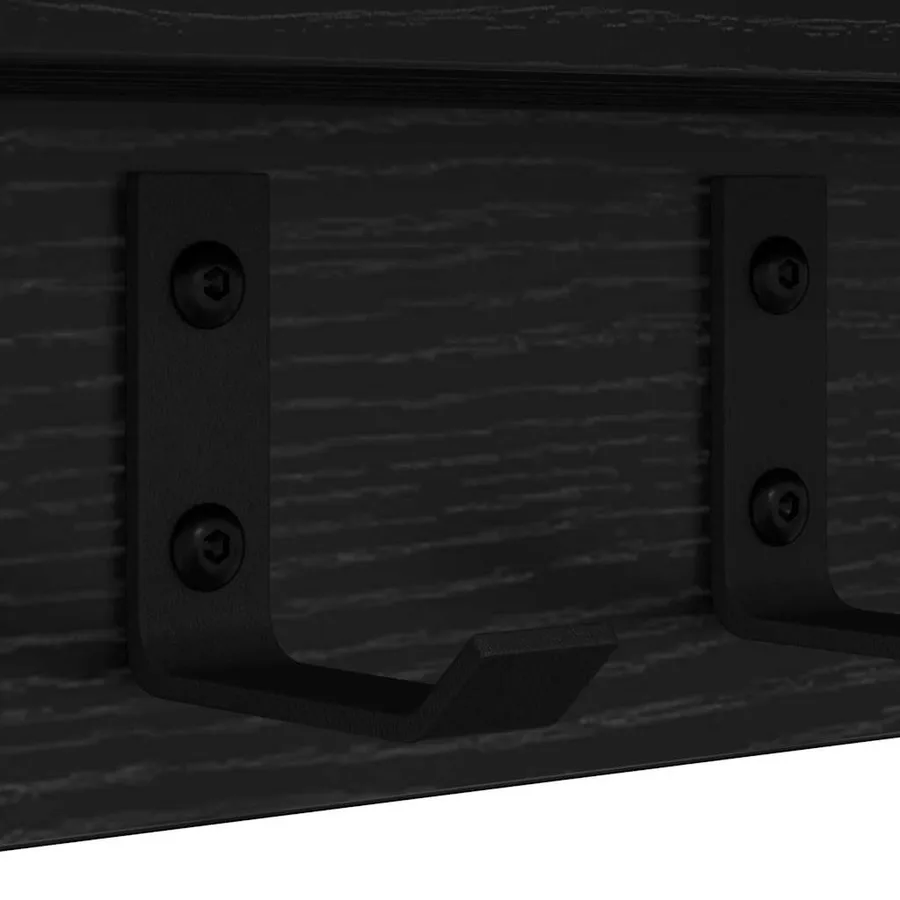 Porte-manteau mural Chêne noir 60 x 10,5 x 10,5 cm - 9
