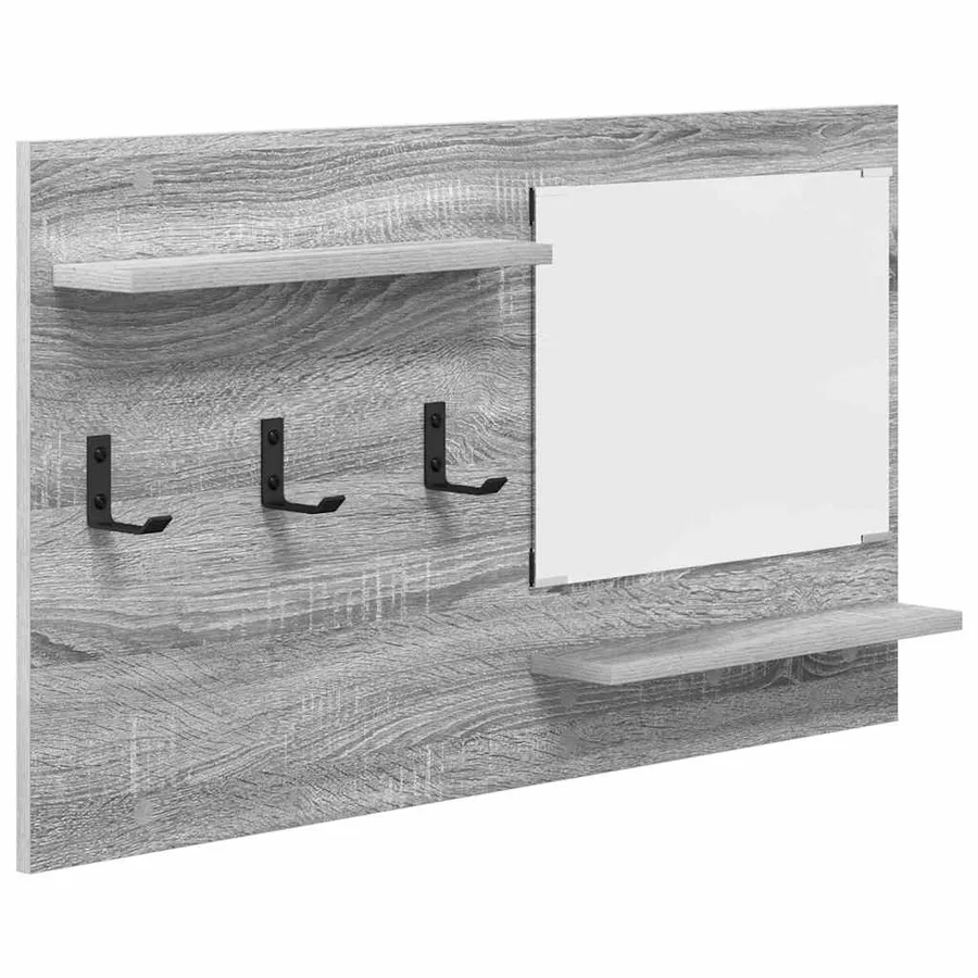 Porte-manteau mural avec étagère Gris Sonoma 90 x 10 x 50 cm - 2
