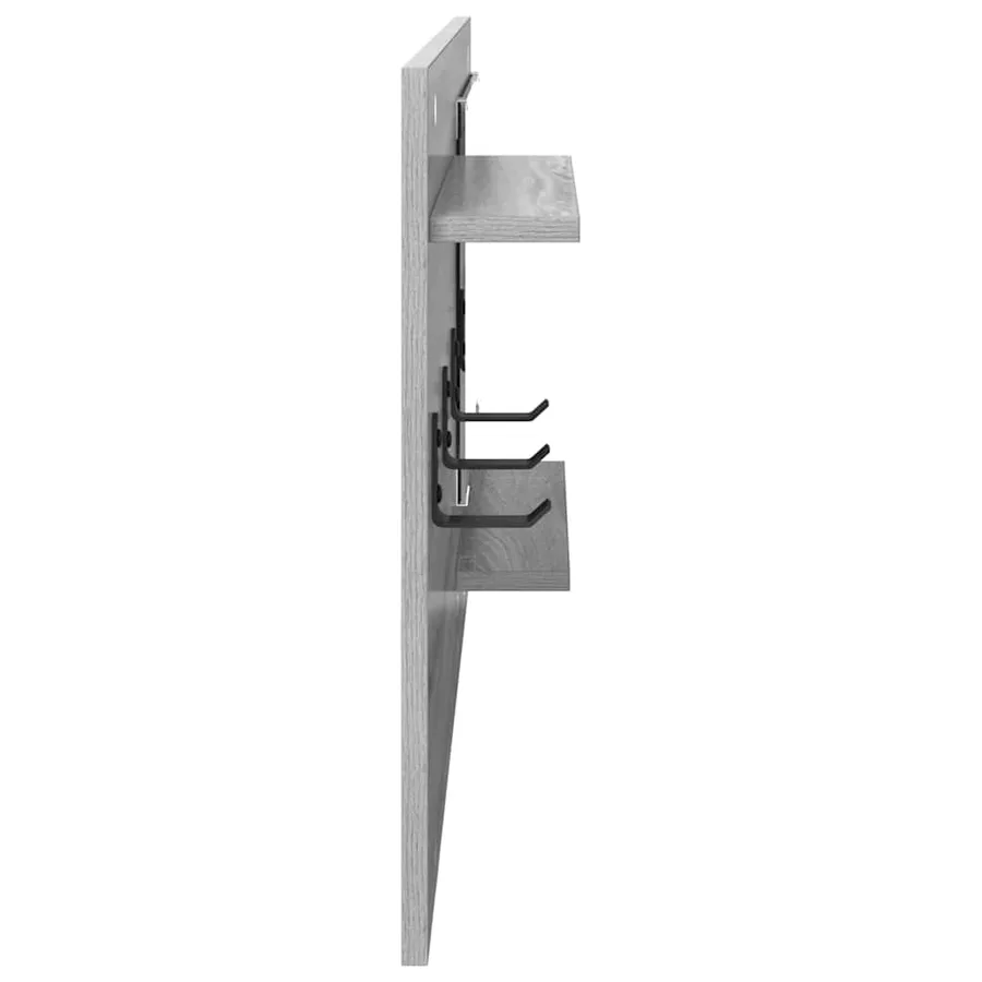 Porte-manteau mural avec étagère Gris Sonoma 90 x 10 x 50 cm - 6