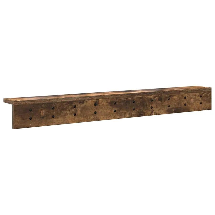 Porte-manteau mural Chêne fumé 100 x 10,5 x 10,5 cm - 7