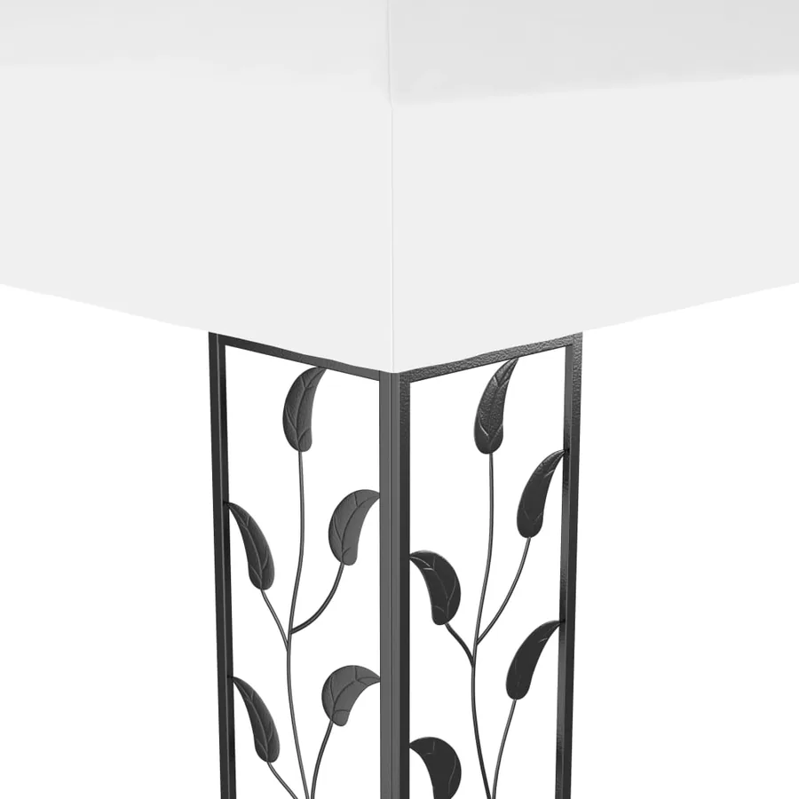Tonnelle avec double toit 3x4 m Blanc - 5
