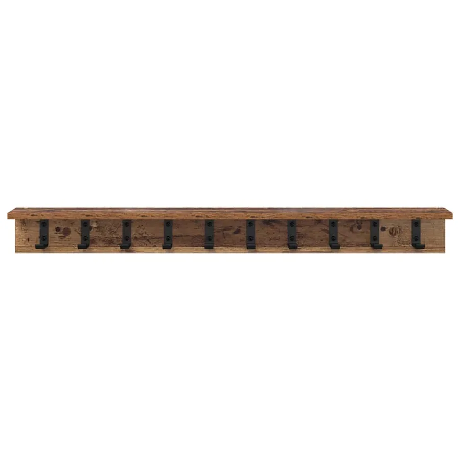 Porte-manteau mural Bois ancien 100 x 10,5 x 10,5 cm - 5