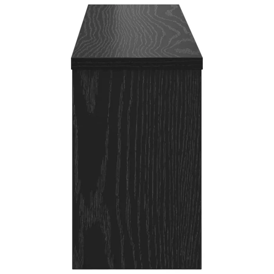 Porte-manteau mural avec étagère Chêne noir 75 x 16 x 26 cm - 6