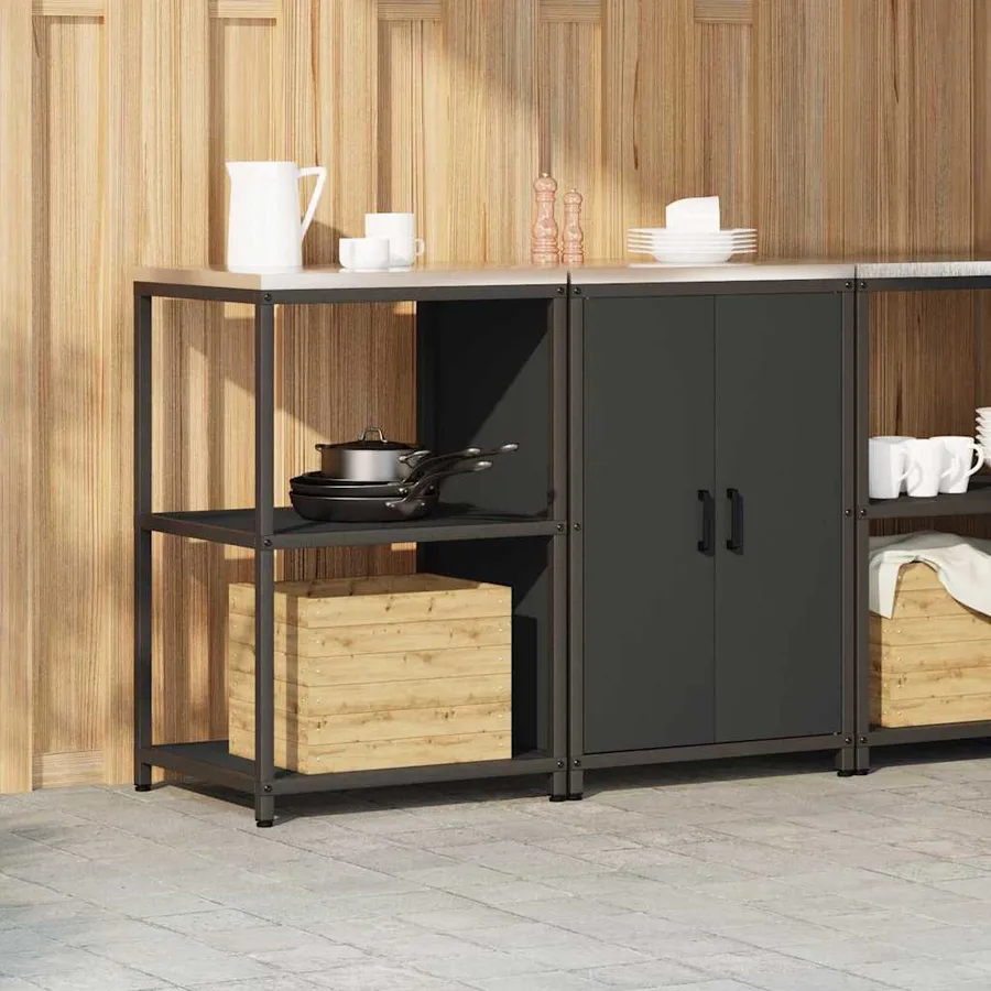 Ensemble de rangement cuisine HATTEM 2 pcs Noir - 4