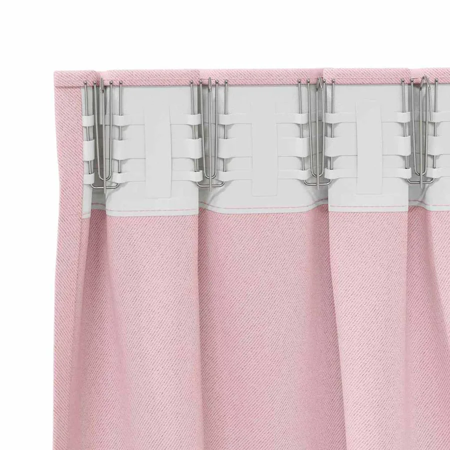 Rideaux occultants avec anneaux 2 pcs Rose bébé 245 x 140 cm - 5