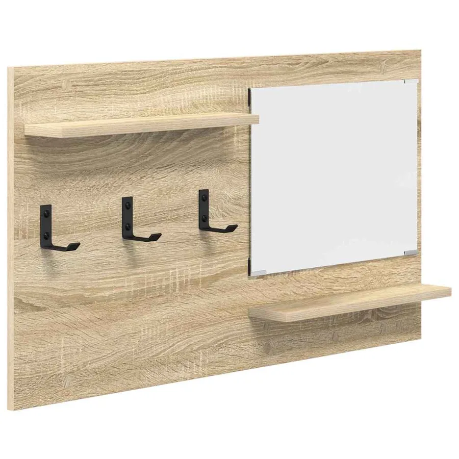 Porte-manteau mural avec étagère Chêne Sonoma 90 x 10 x 50 cm - 2