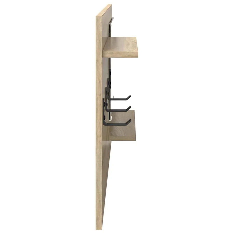 Porte-manteau mural avec étagère Chêne Sonoma 90 x 10 x 50 cm - 6