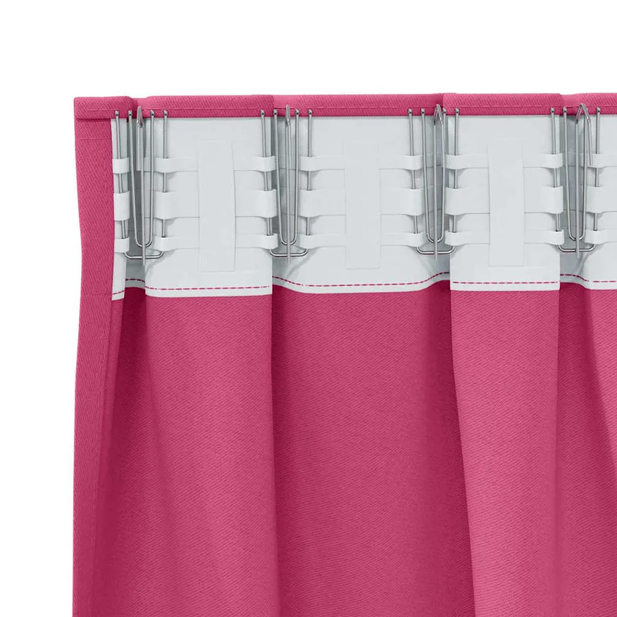 Rideaux occultants avec anneaux 2 pcs Rose vif 245 x 140 cm - 5