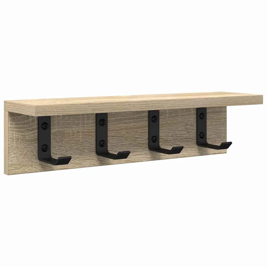 Porte-manteau mural Chêne Sonoma 40 x 10,5 x 10,5 cm - 2