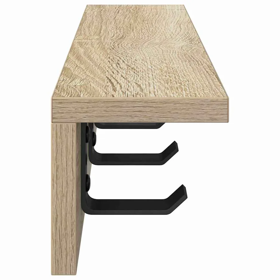 Porte-manteau mural Chêne Sonoma 40 x 10,5 x 10,5 cm - 6