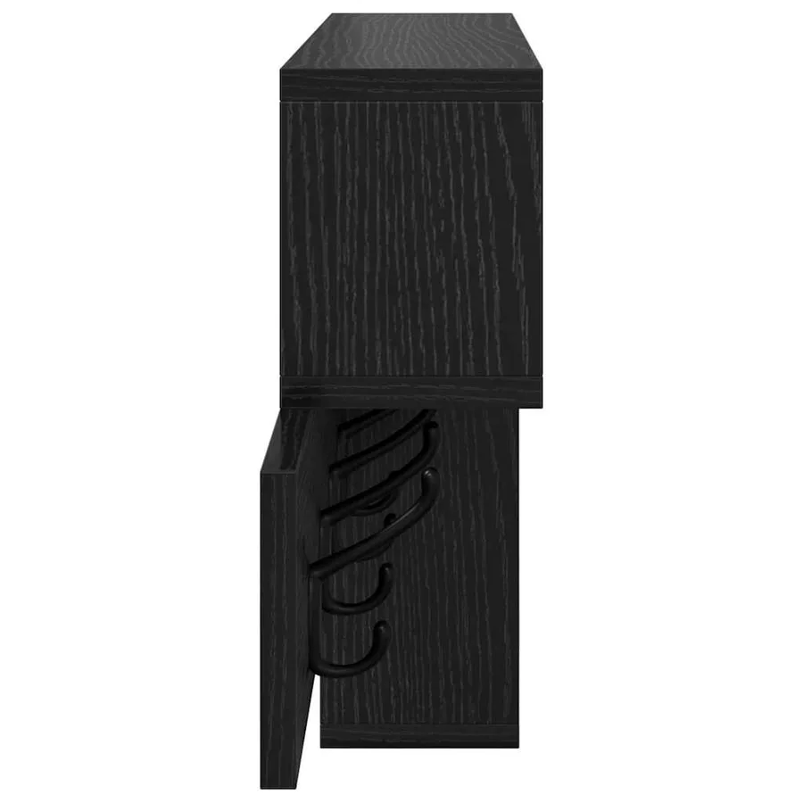 Porte-manteau mural avec étagère Chêne noir 100 x 12 x 43,5 cm - 6