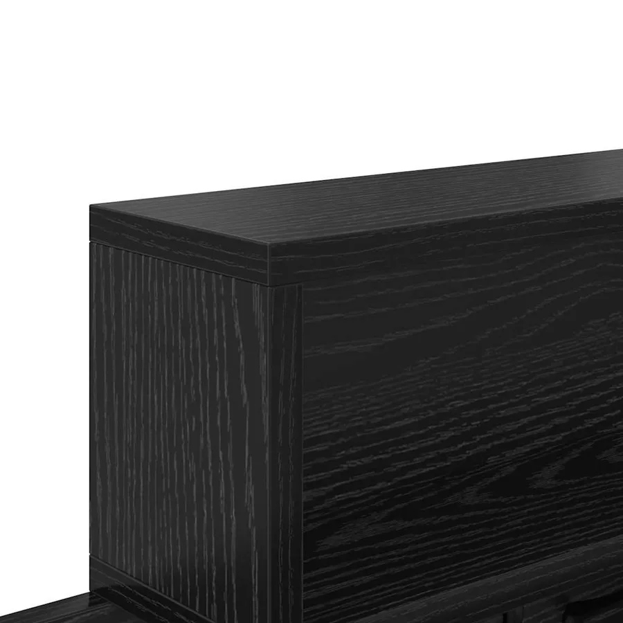 Porte-manteau mural avec étagère Chêne noir 100 x 12 x 43,5 cm - 9