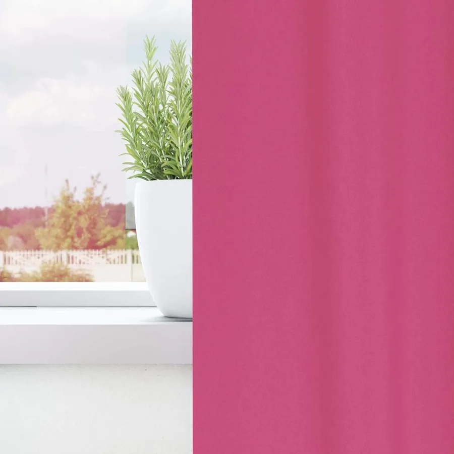 Rideaux occultants avec anneaux 2 pcs Rose vif 260 x 140 cm - 3