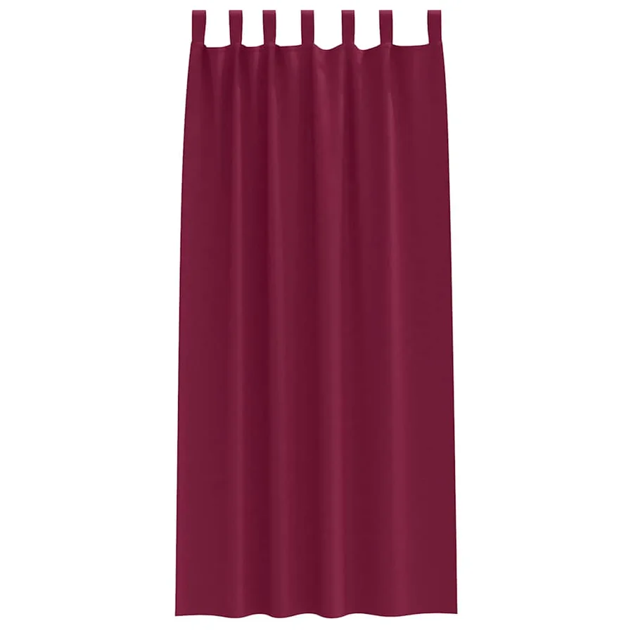 Rideaux occultants avec anneaux 2 pcs Bordeaux 260 x 140 cm - 4