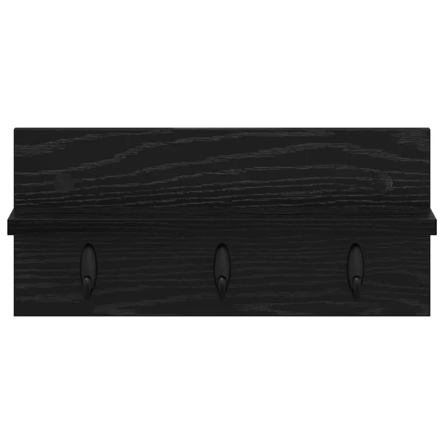 Porte-manteau mural Montage mural Chêne noir 40 x 10,5 x 18 cm - 5