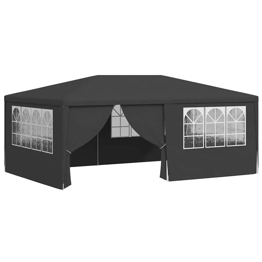Tente de réception et parois latérales 4x6 m Anthracite 90 g/m² - 2