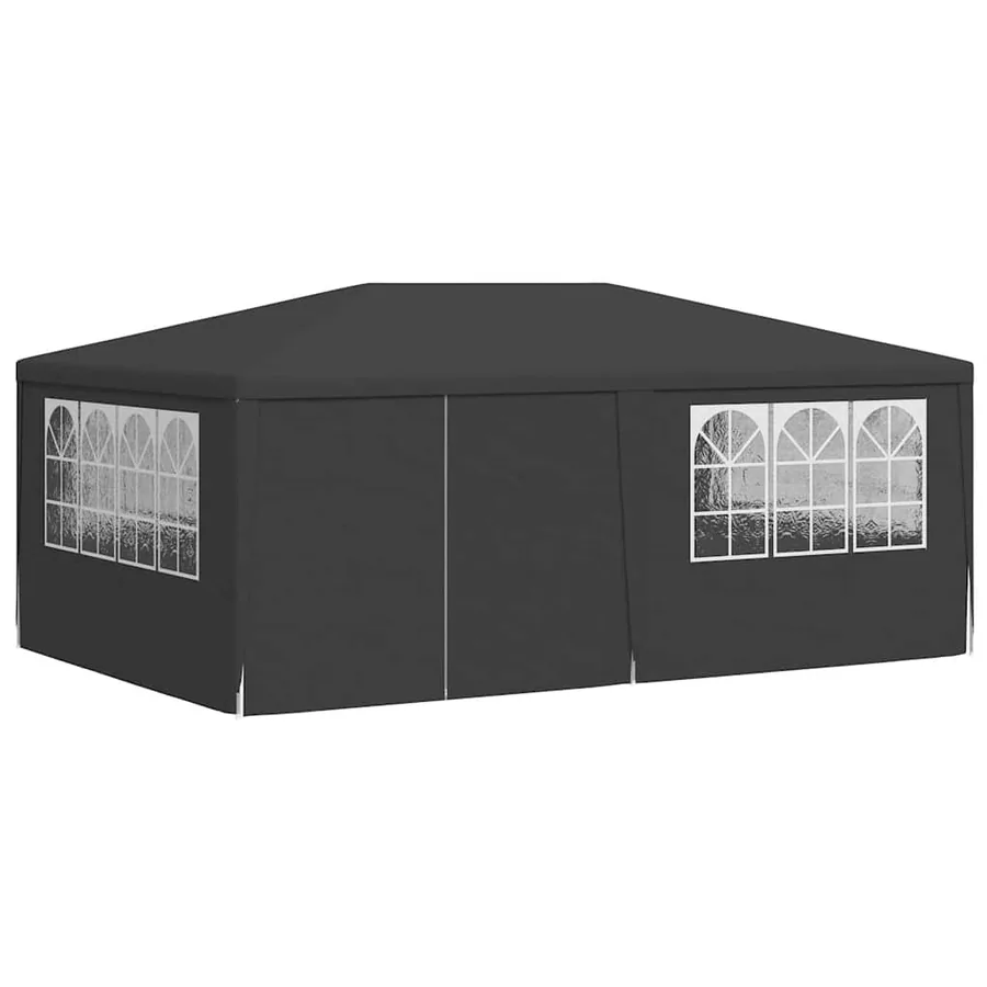 Tente de réception et parois latérales 4x6 m Anthracite 90 g/m² - 3