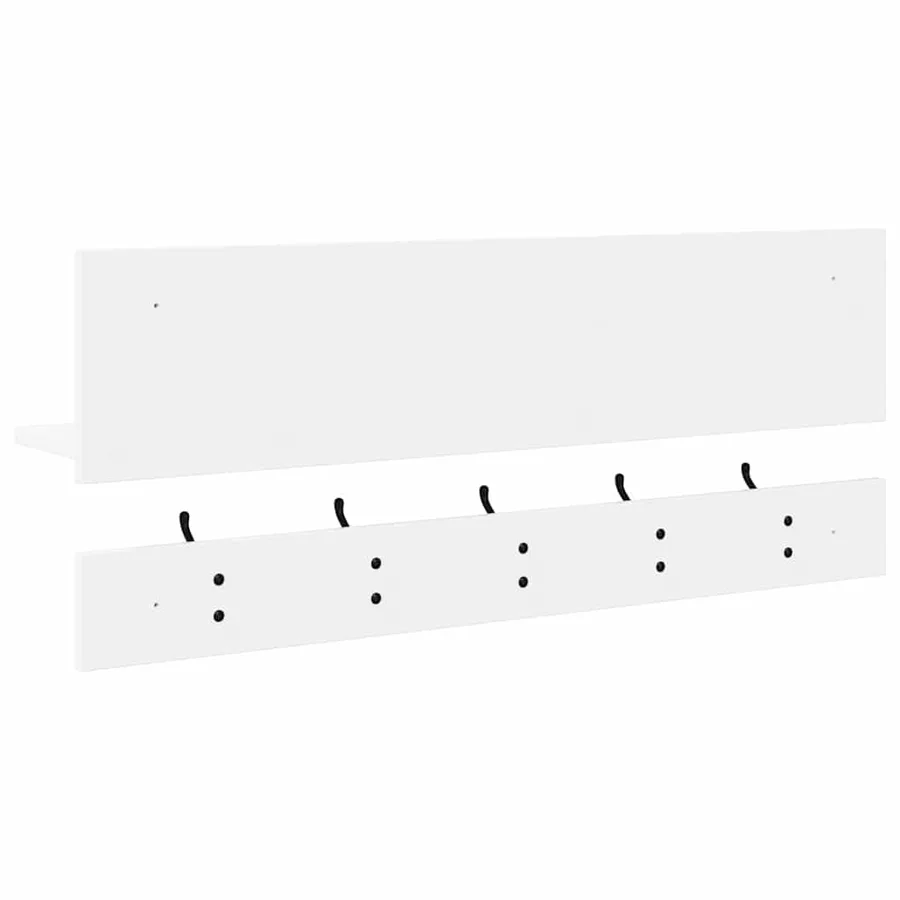 Porte-manteau mural Blanc 90 x 15 x 36 cm Bois d'ingénierie - 7