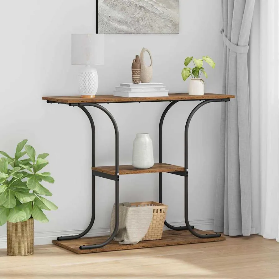Table console Bois ancien 101 x 35 x 80,5 cm Bois d'ingénierie