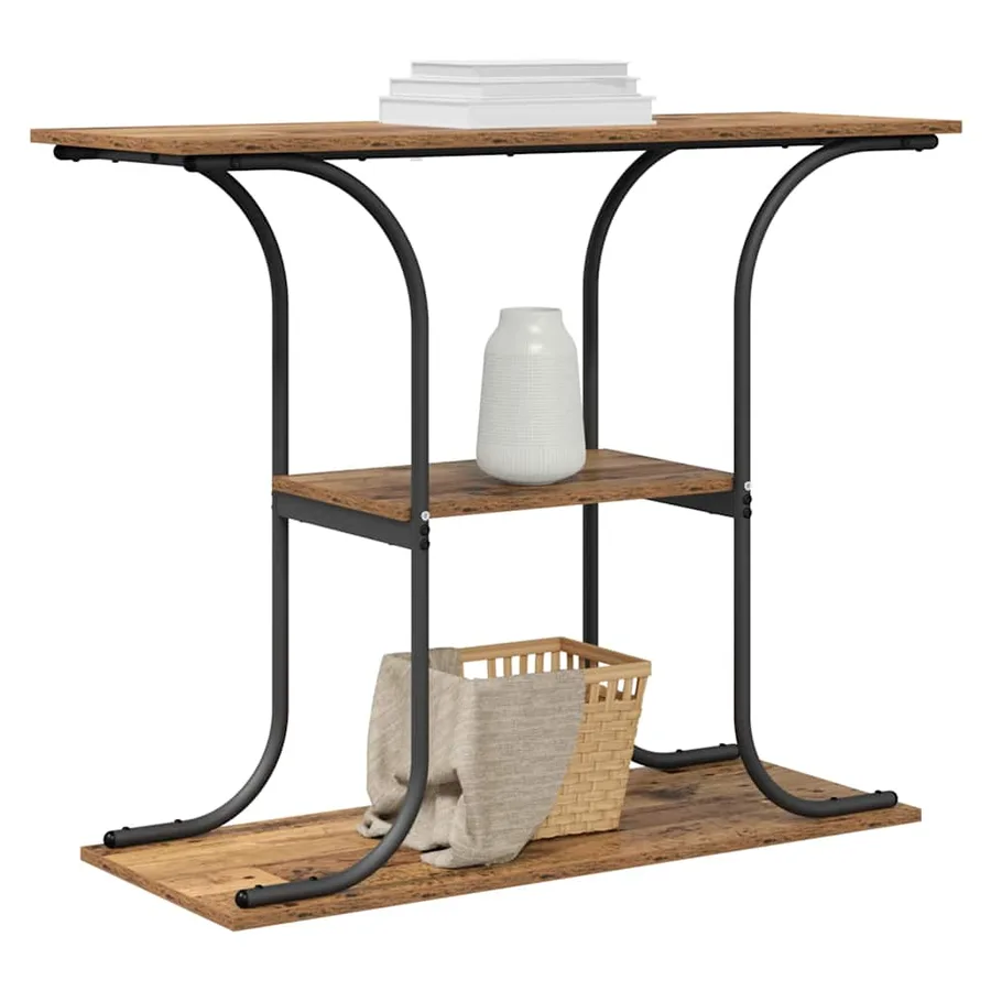 Table console Bois ancien 101 x 35 x 80,5 cm Bois d'ingénierie - 3