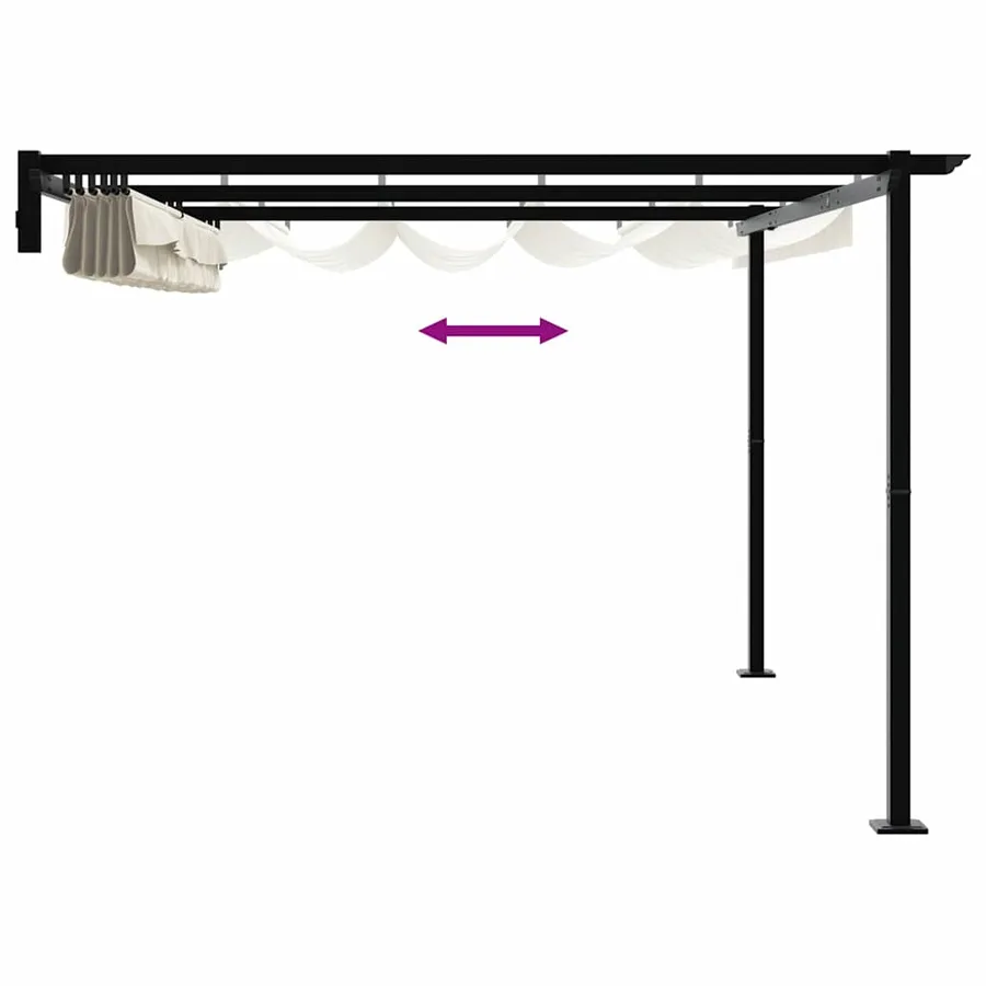 Pavillon 400 x 300 x 200 cm Crème Polyester - 9