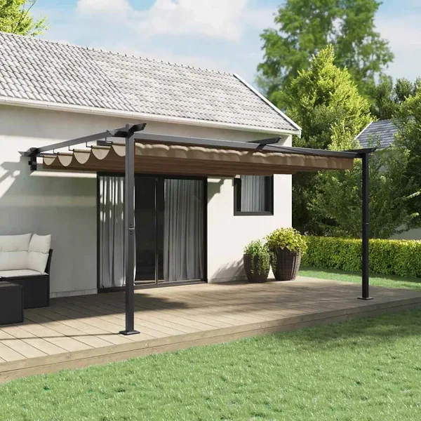 Pavillon 400 x 300 x 200 cm Taupe Polyester