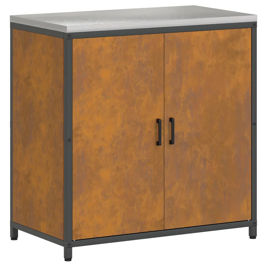 Rangement de cuisine HATTEM Rouillé 90 x 50 x 92 cm Acier - 2