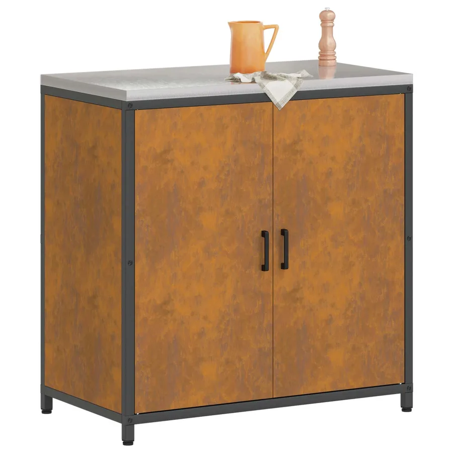 Rangement de cuisine HATTEM Rouillé 90 x 50 x 92 cm Acier - 3