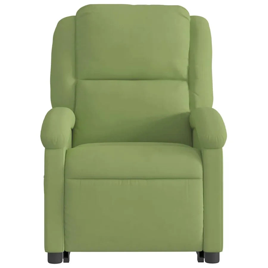Fauteuil de massage inclinable Vert clair Velours - 4