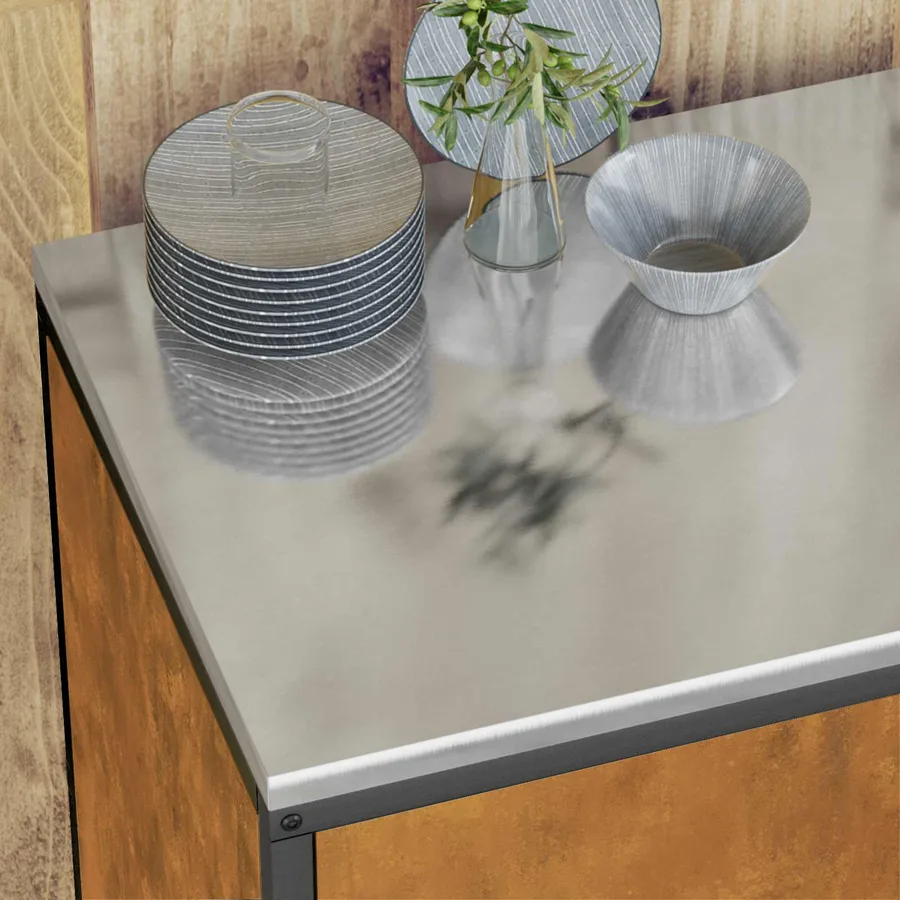 Rangement de cuisine HATTEM Rouillé 60 x 50 x 92 cm Acier - 5