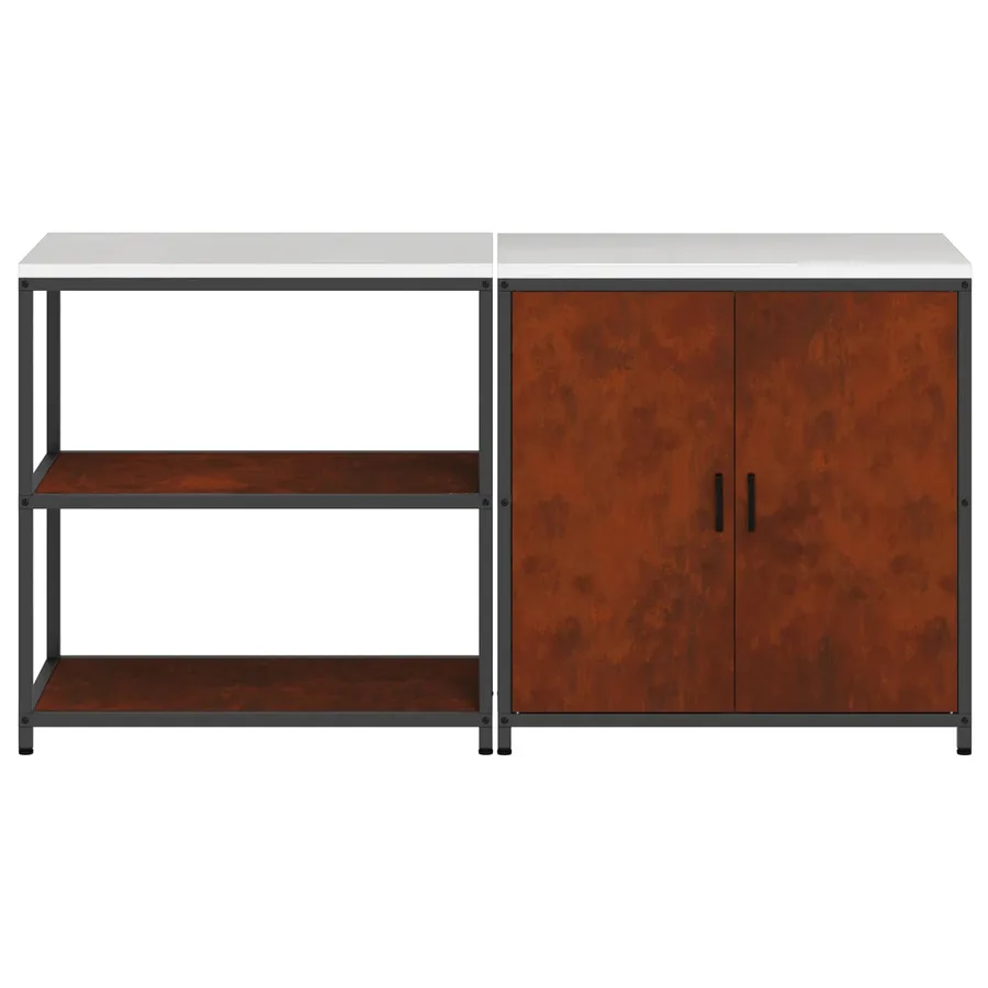 Ensemble de rangement cuisine HATTEM 2 pcs Rouillé Acier - 10