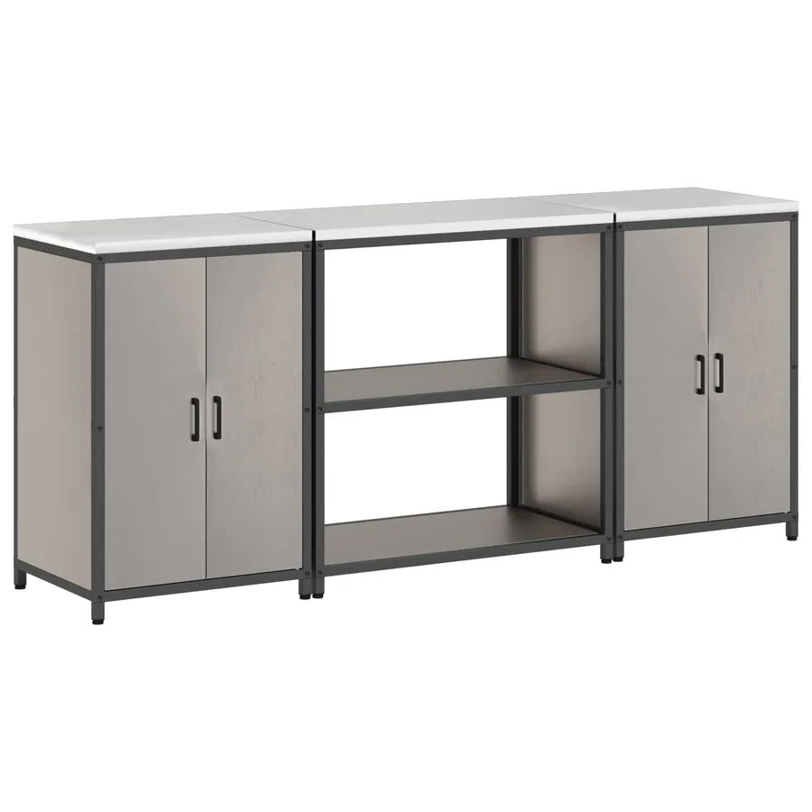 Ensemble de rangement cuisine HATTEM 3 pcs Rouillé Acier - 9