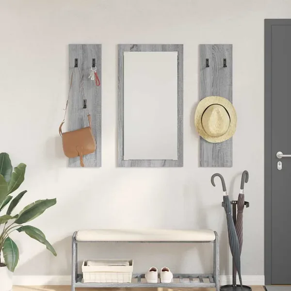 Porte-manteau mural Montage mural Gris Sonoma 96 x 1,5 x 90 cm