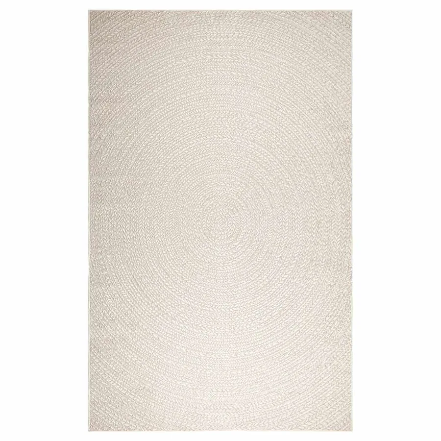 Tapis ZIZUR crème 200x290 cm aspect de jute intérieur extérieur - 3