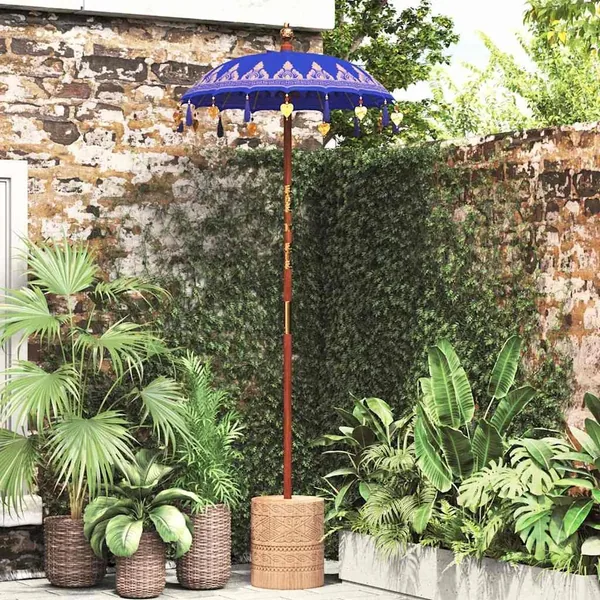 Parasol balinais Bleu 125 x 125 x 260 cm
