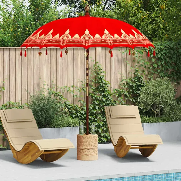 Parasol balinais Rouge 215 x 215 x 260 cm