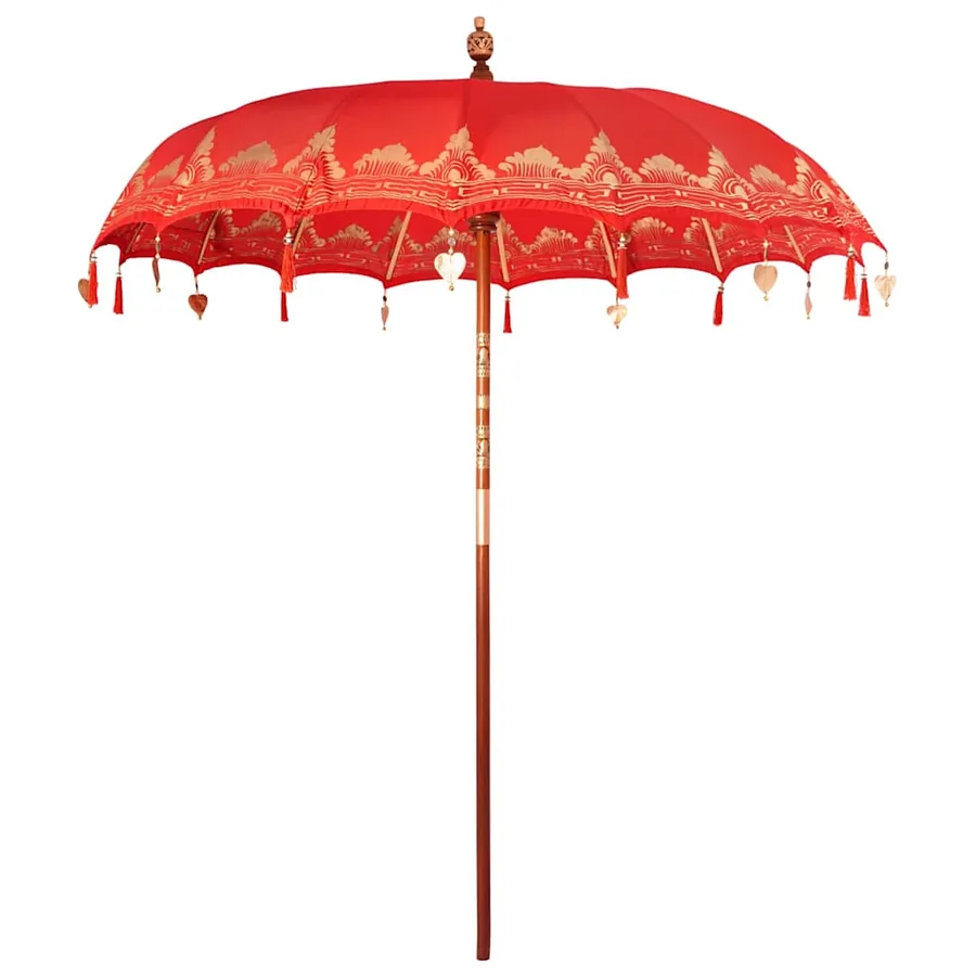 Parasol balinais Rouge 215 x 215 x 260 cm - 2