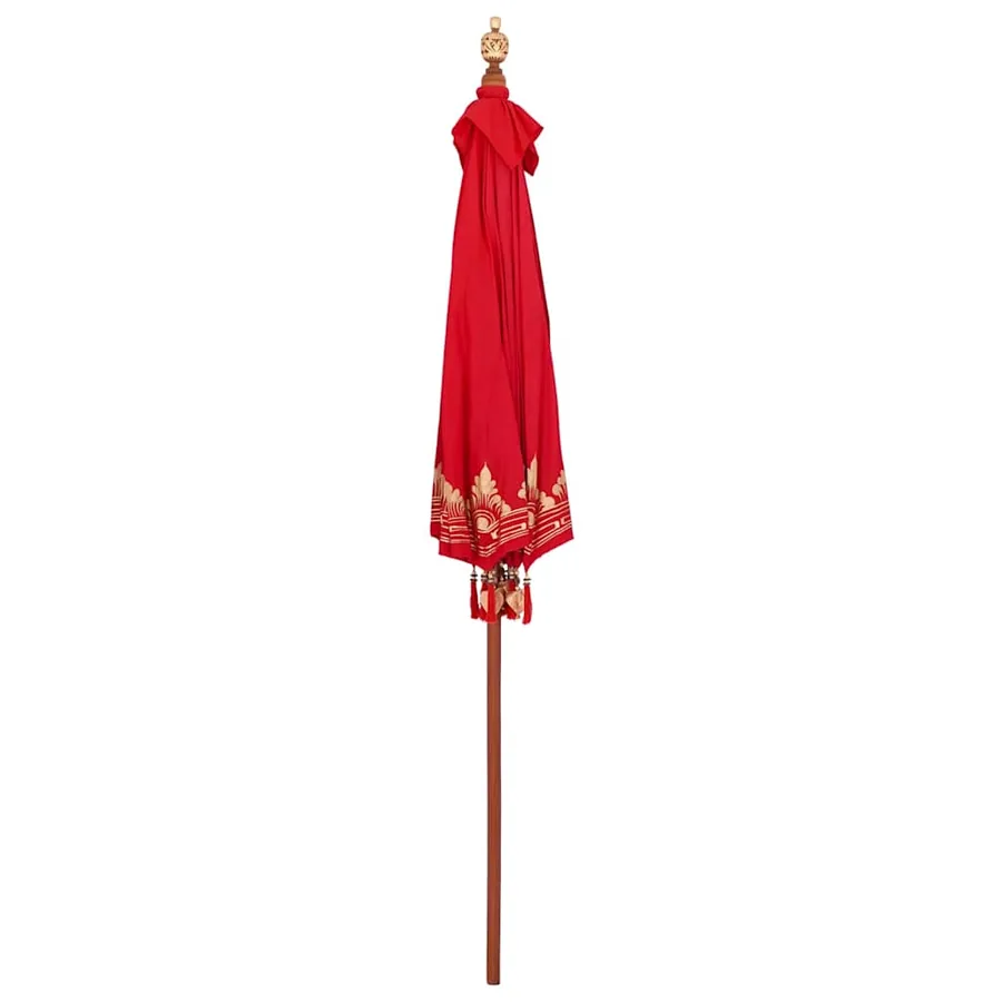 Parasol balinais Rouge 215 x 215 x 260 cm - 4
